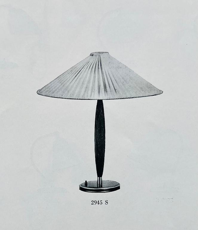 Karlskrona Lampfabrik, bordslampa, modell "2945 S", 1950-tal.