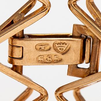 Elis Kauppi, Armband, 14K guld. Kupittaan kulta, Åbo.