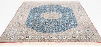 A semi-antique Nain Tusheshk, signed, ca 324 x 223 cm.