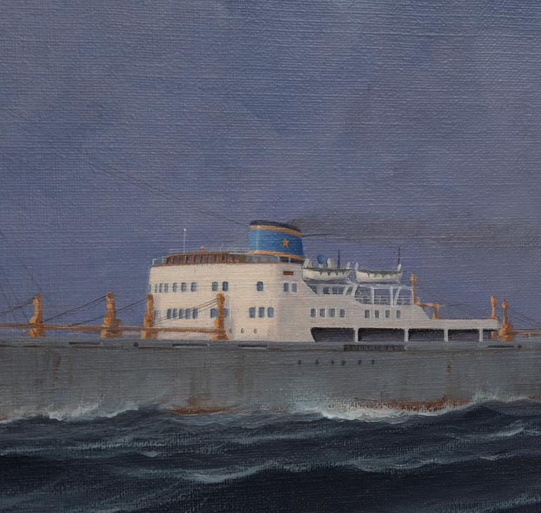 Okänd konstnär 1900-tal, Fartygsporträtt "m/s Silver gate".