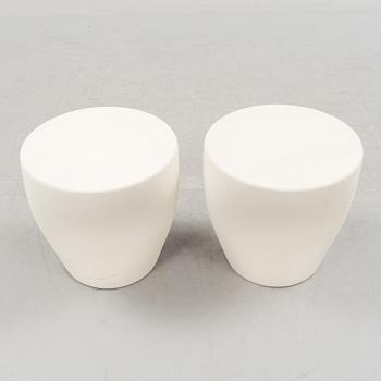 A pair of "Tokyo Pop small table / stool" by Tokujin Yoshioka for Driade.