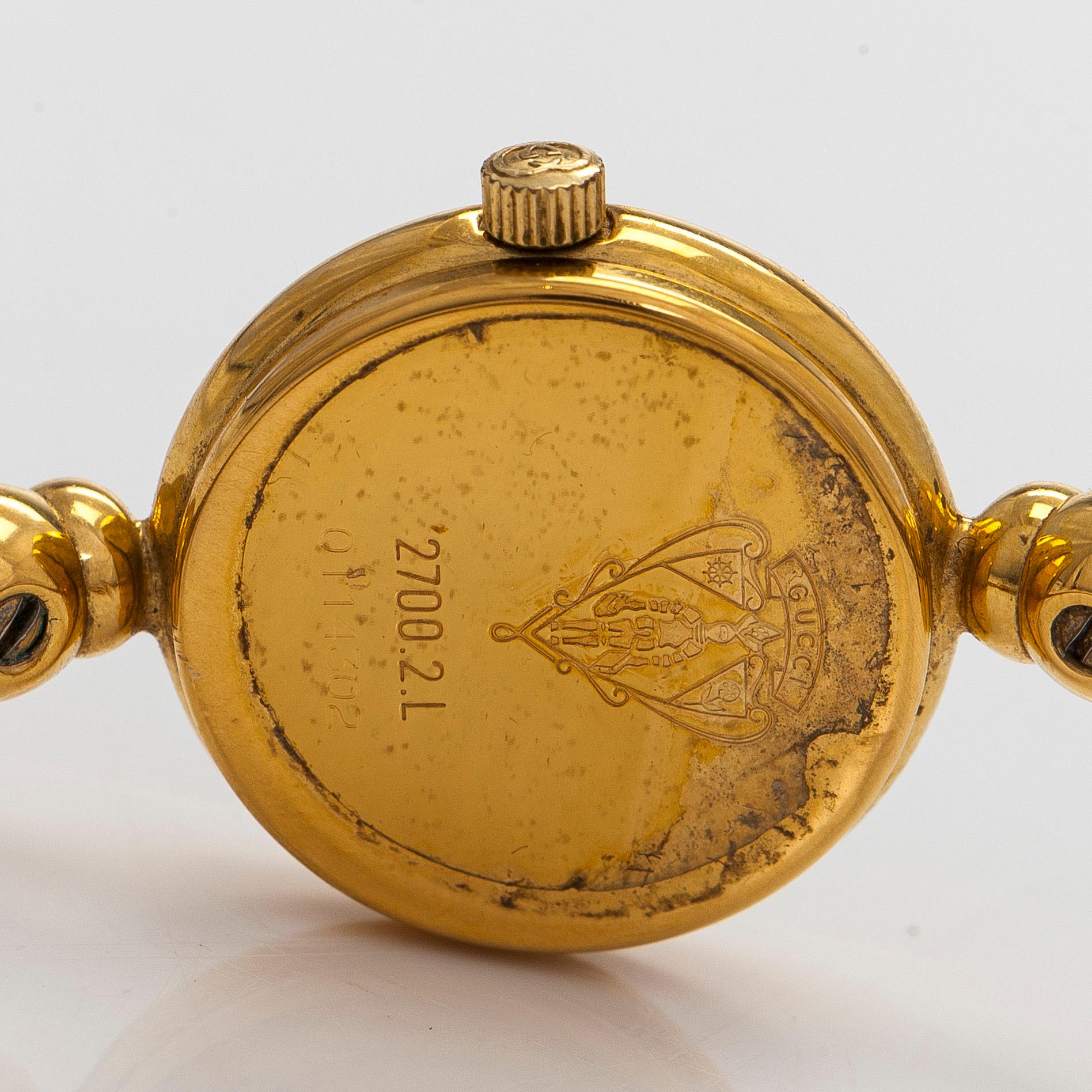 Gucci, wristwatch, 20 mm, yellow base metal, quartz.