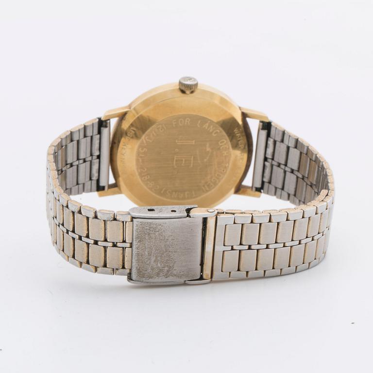 TISSOT, Seastar Seven, 18K, wristwatch 34 mm 1980's.
