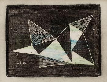 LARS ENGLUND, Chalk drawing, signed and dated -54.