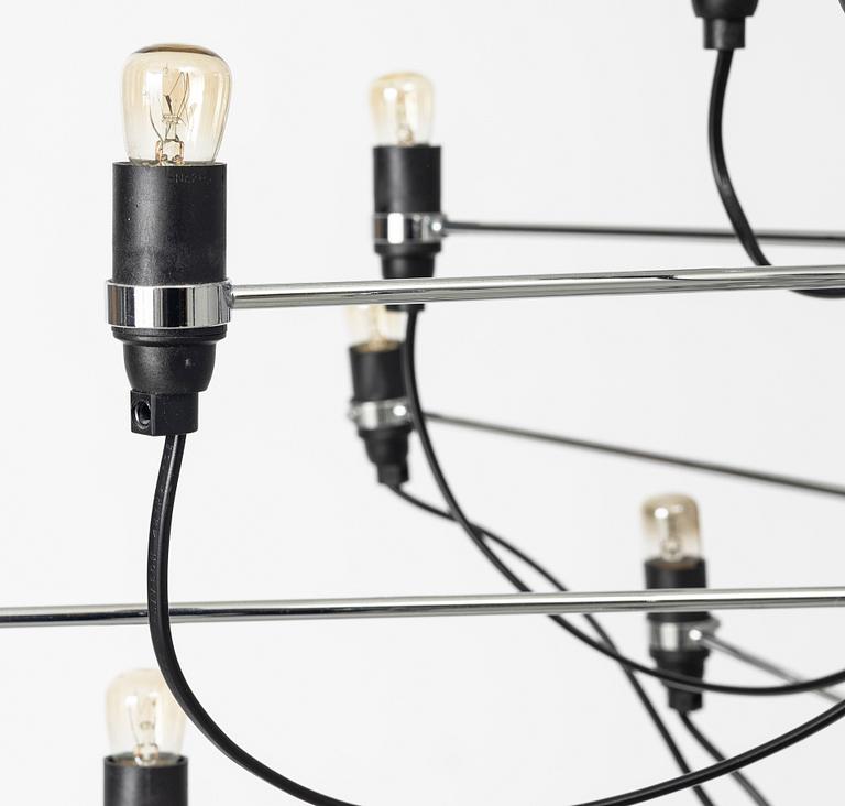 Gino Sarfatti, chandelier, model 2097/30, Flos, Italy.