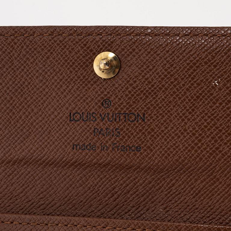 Louis Vuitton, a monogram canvas wallet and a key holder.