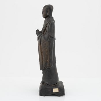 A Ming style bronze buddha, 20th century.