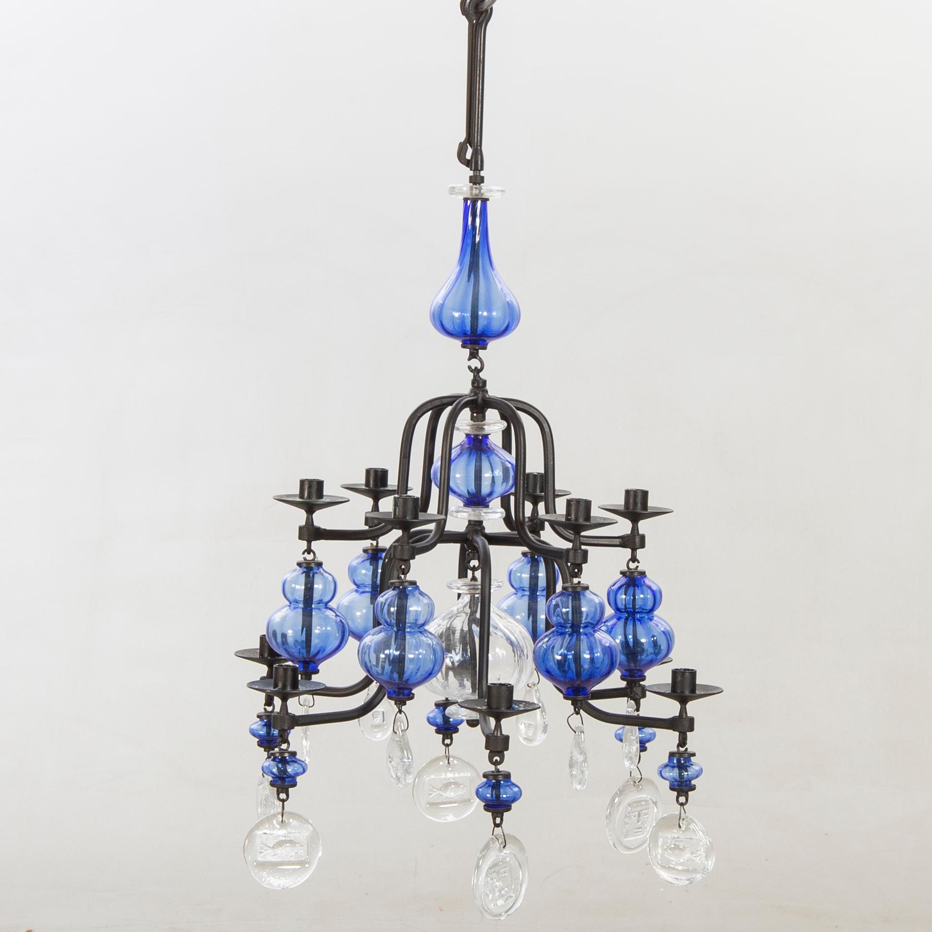 Erik Höglund, chandelier, glass.