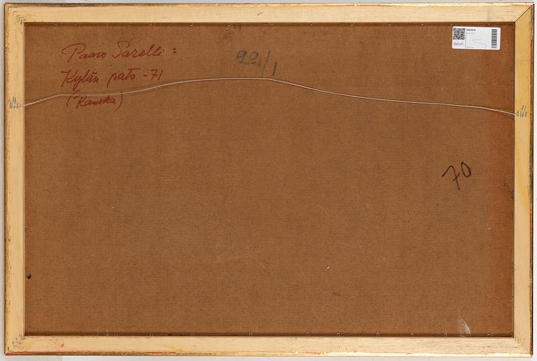 Paavo Sarelli, olja på pannå, signerad.