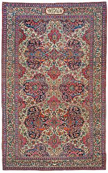 266. SEMI-ANTIQUE ESFAHAN. 213,5 x 133 cm.
