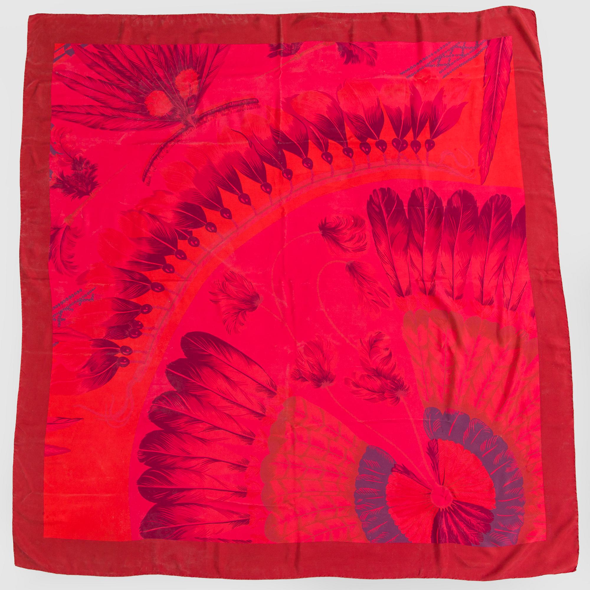 Hermès, a 'Brazil' silk shawl/scarf.