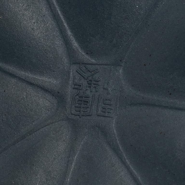 Two Chinese yixing ware teapots, 20th century.