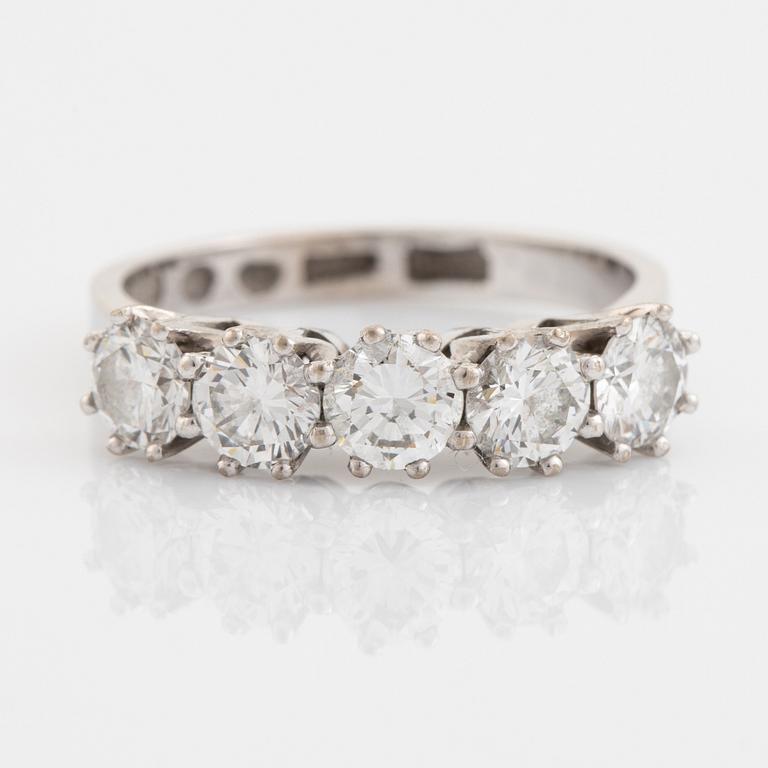 Brilliant cut diamond ring, 1,41 ct.