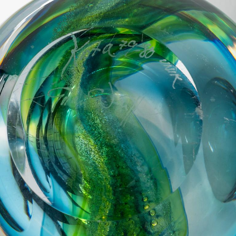 Göran Wärff, konstglas, tre delar, Kosa Boda, 1970-tal.