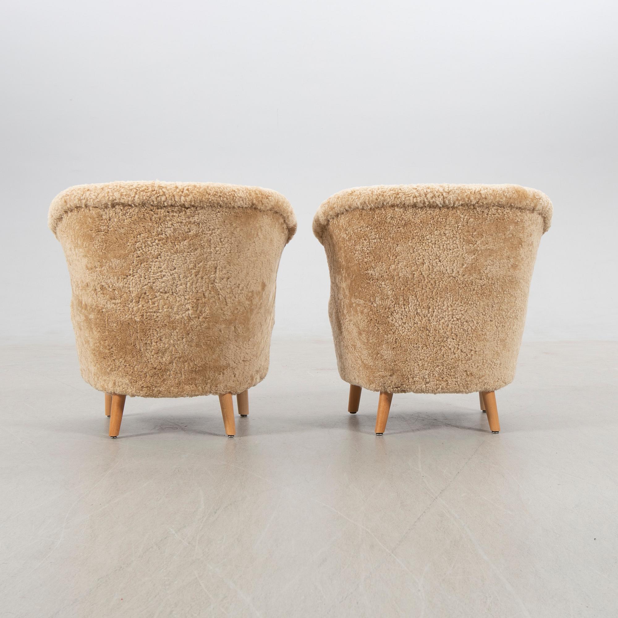 Fåtöljer, ett par, Swedish Modern, 1940-tal.