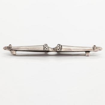 Brosch "Älghuvud", sterlingsilver. Kalevala Koru, Helsingfors.
