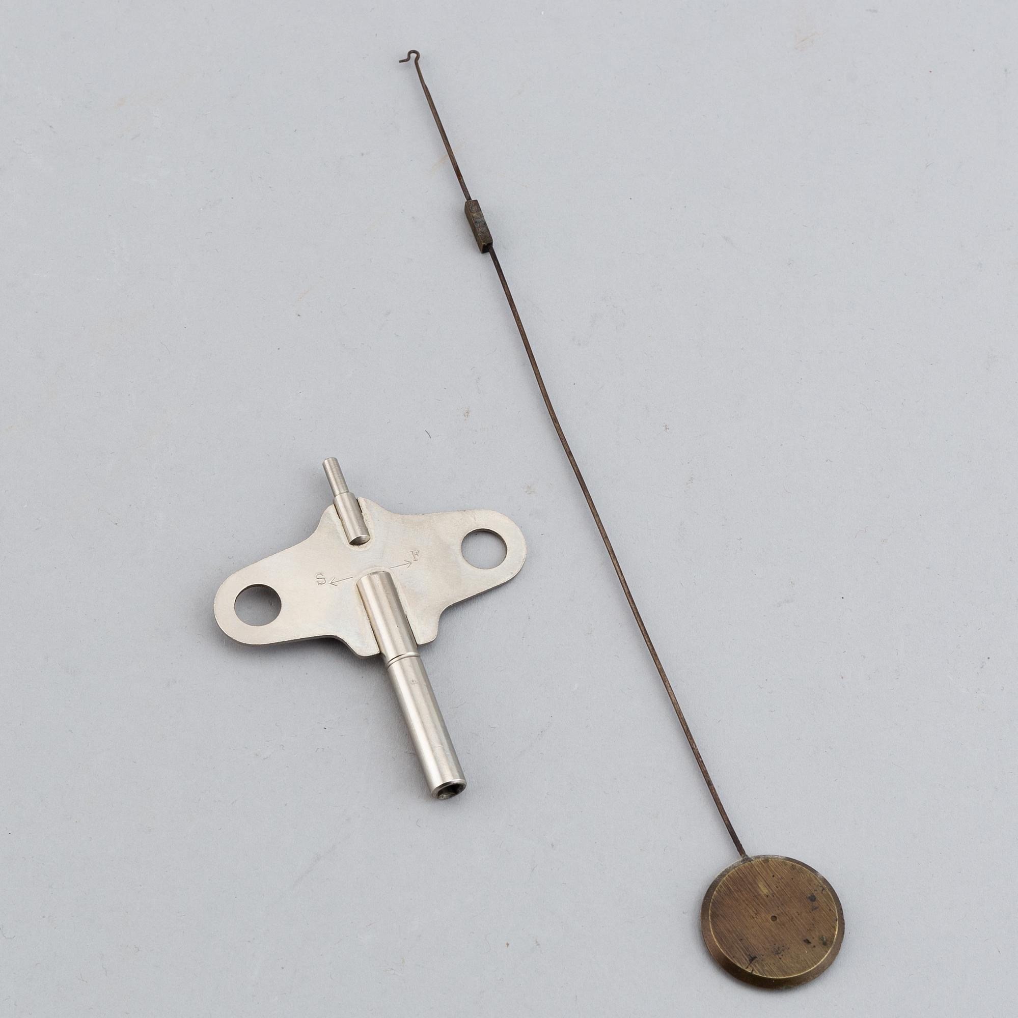 A Fench late Empire pendulum clock, first half of the 19th century.