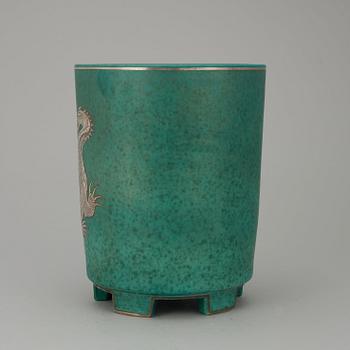 A Wilhelm Kåge 'Argenta' stoneware vase, Gustavsberg.