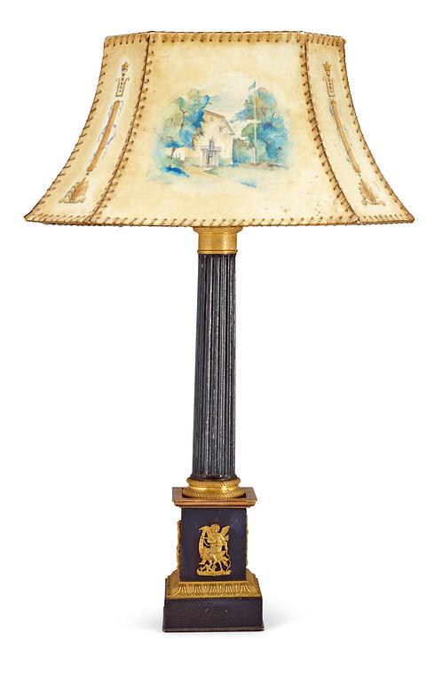 BORDSLAMPA. Frankrike 1800-talets första hälft. Senempire.