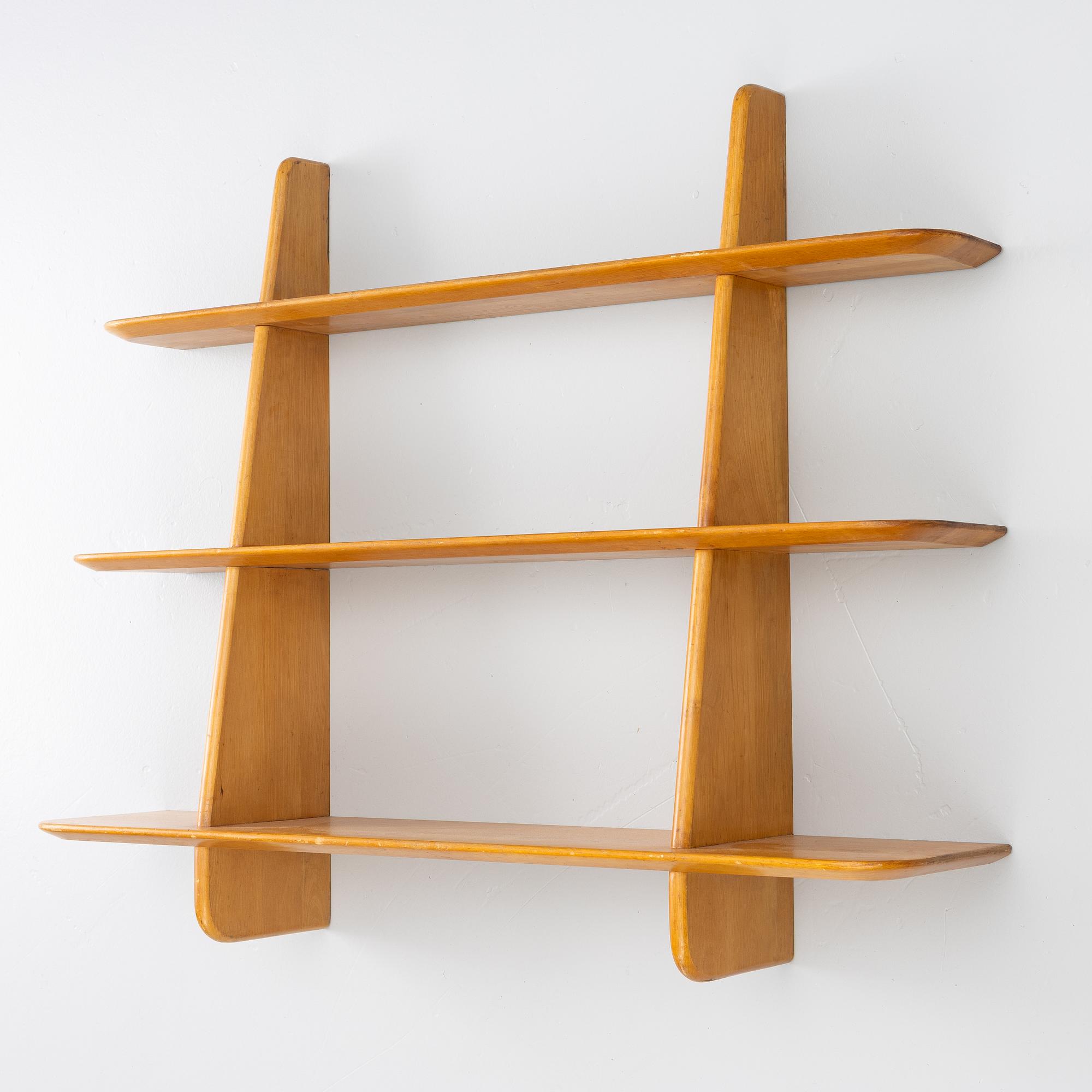 Ilmari Lappalainen, vägghylla /bokhylla "Leo", Asko 1900-talets mitt.