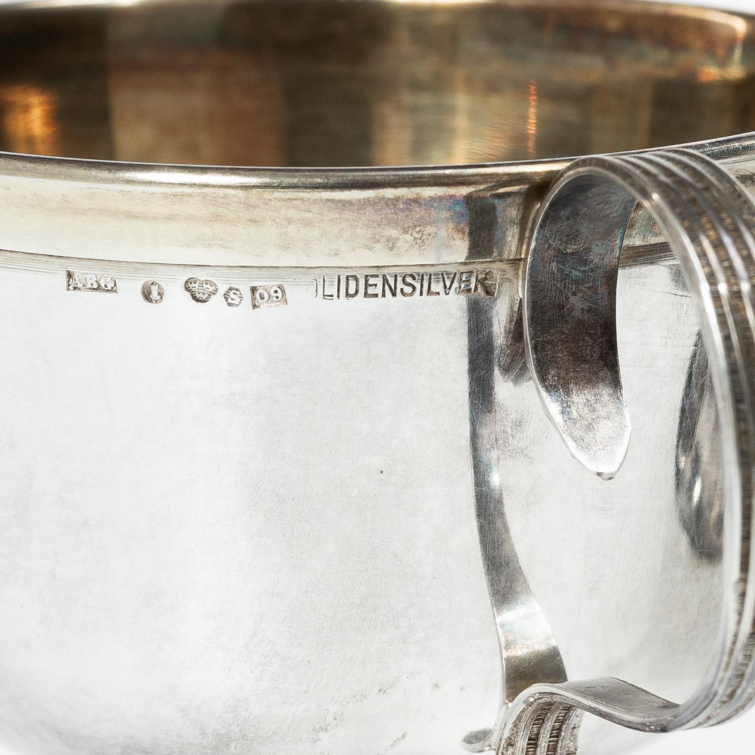 Six Swedish silver cups, mark of Arkala Johanna Gottschalk, Stockholm, 1960s.