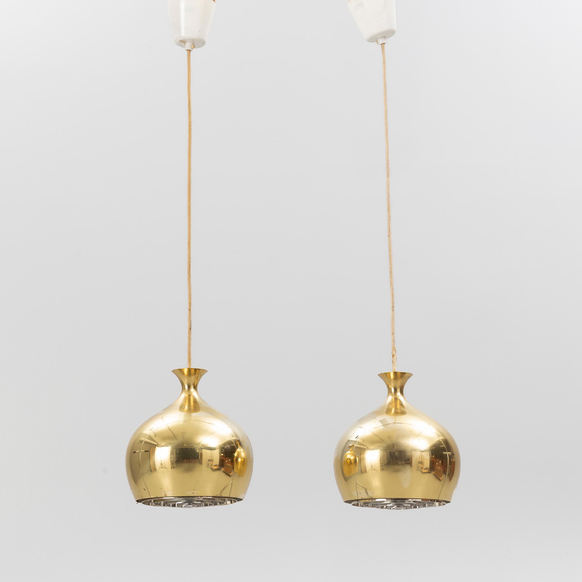 Helge Zimdal, Ltaklampor, 2 st, ”Löken”, 1970-tal.