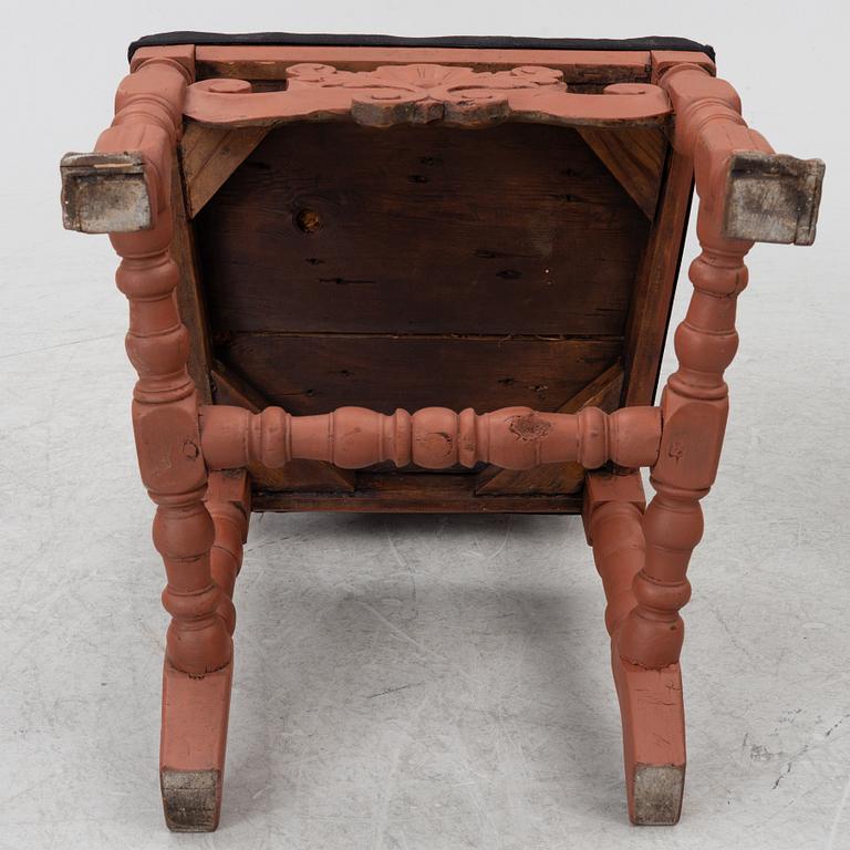 Stolar, fyra stycken, Sverige, omkring år 1700, Karolinsk Barock.