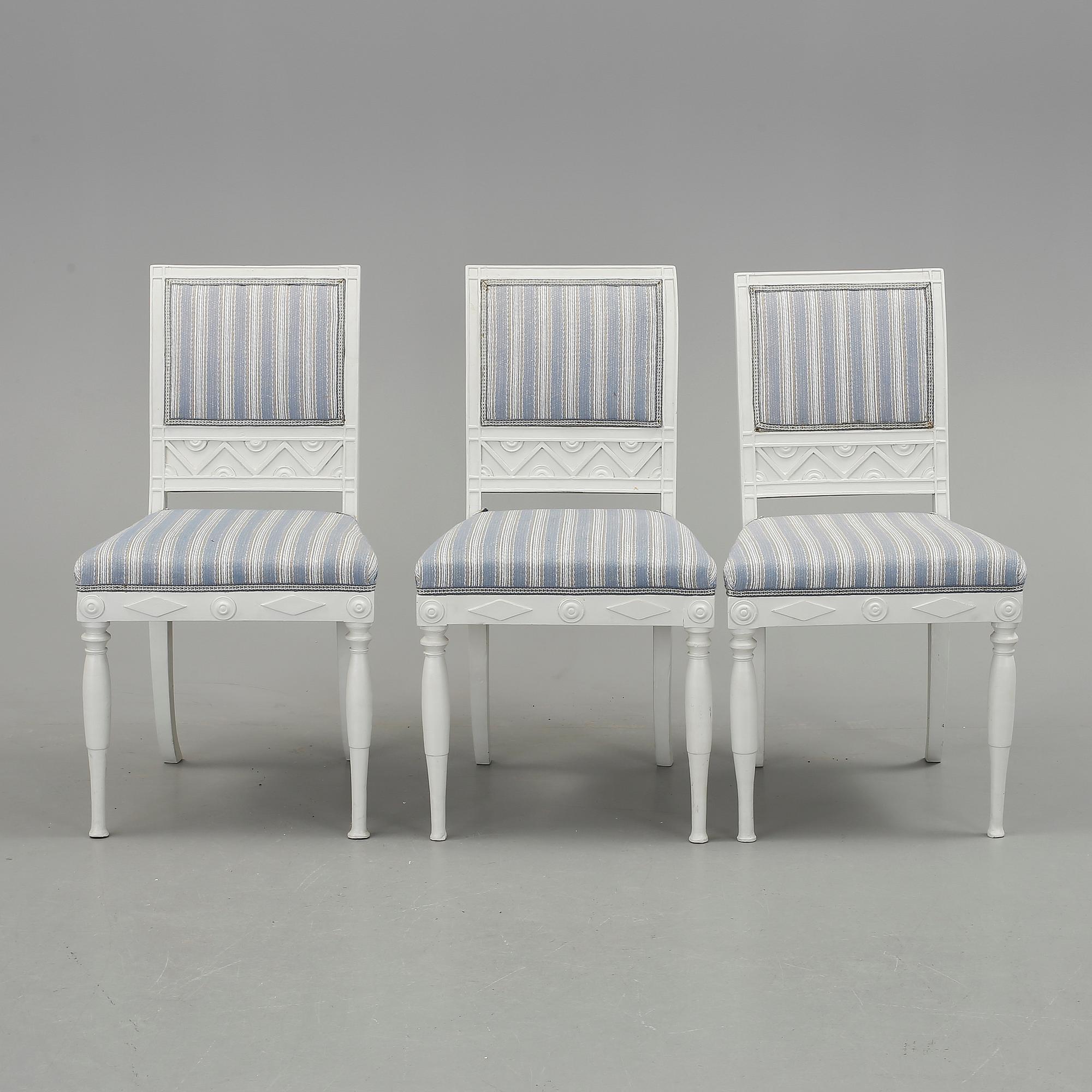 STOLAR, 3 st, empirestil, 1800-talets slut.