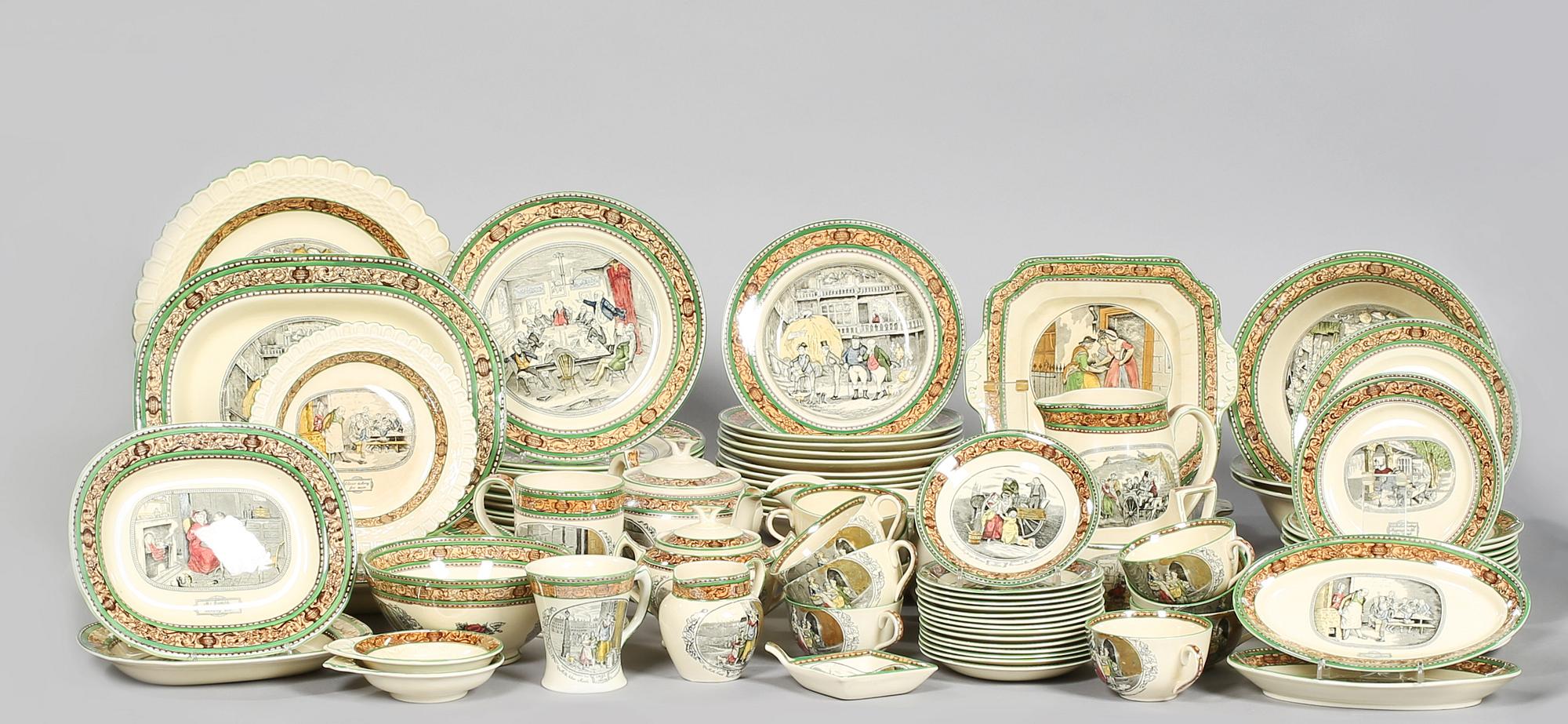 SERVISDELAR, 83 st, flintgods, Adams, England, 1900-tal.