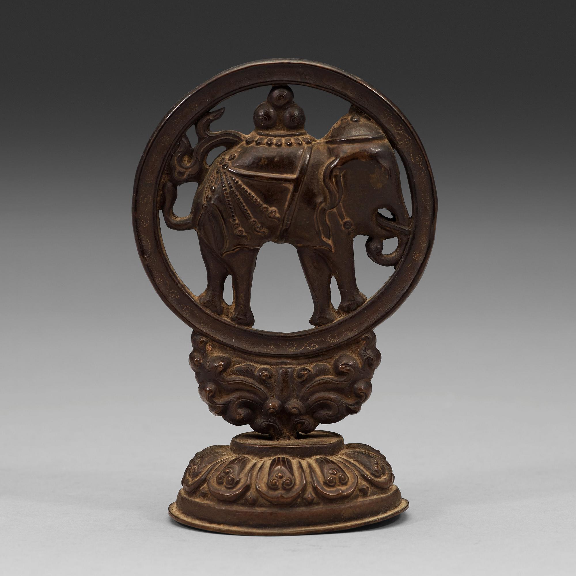 ALTARPIECE, bronze, Tibet, 17th/18th Century.