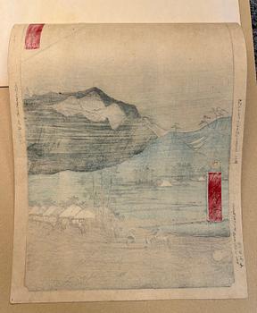 Ando Utagawa Hiroshige, efter, "Hara: View of Fuji and the Ashitaka Mountains".
