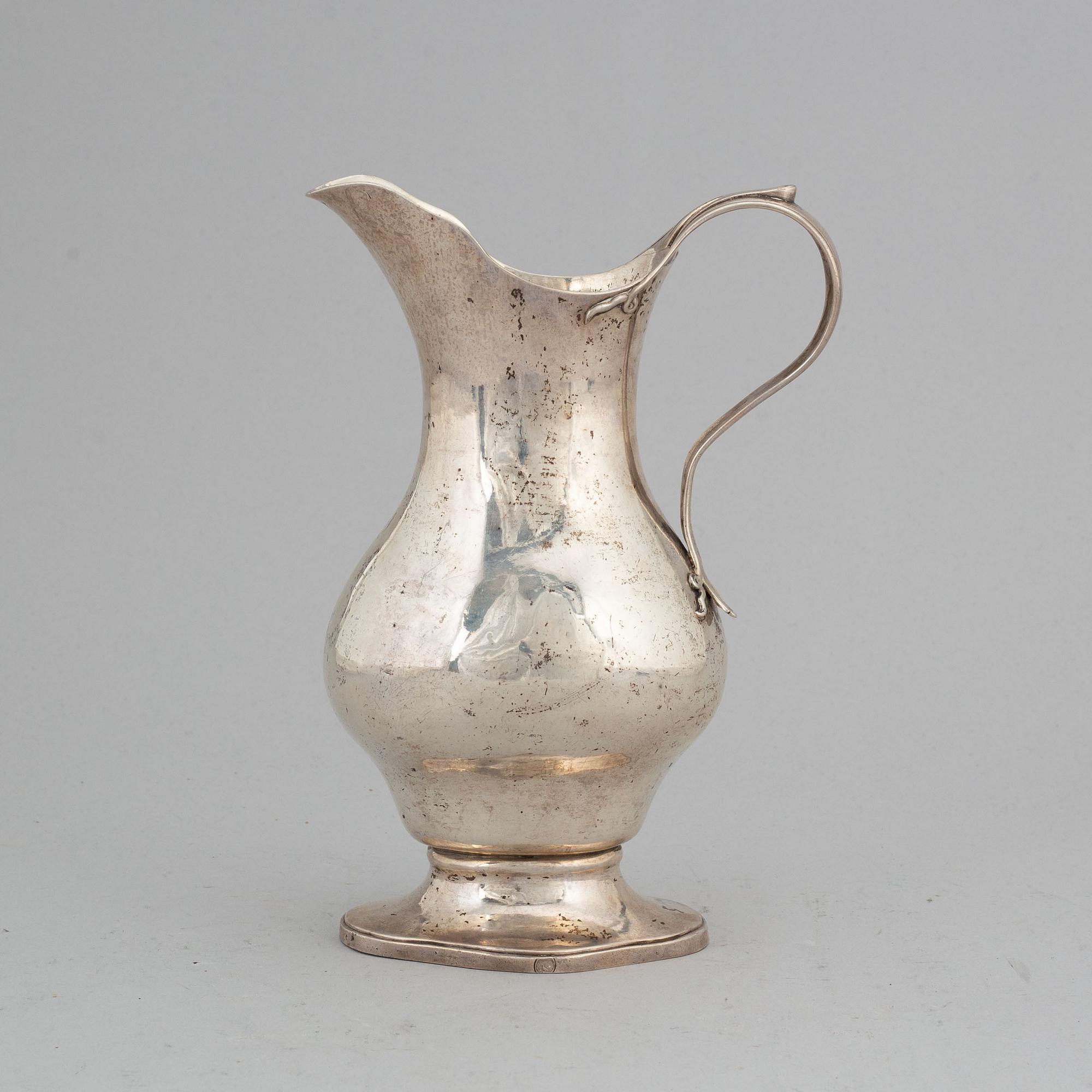 PEHR ZETHELIUS, a Swedish silver jug, Stockholm, 1775.