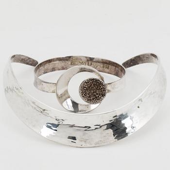 Necklace and bangle silver, Alton.