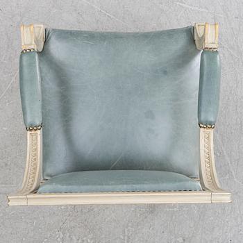 A Late Gustavian style armchair, second half of the 20th century.
