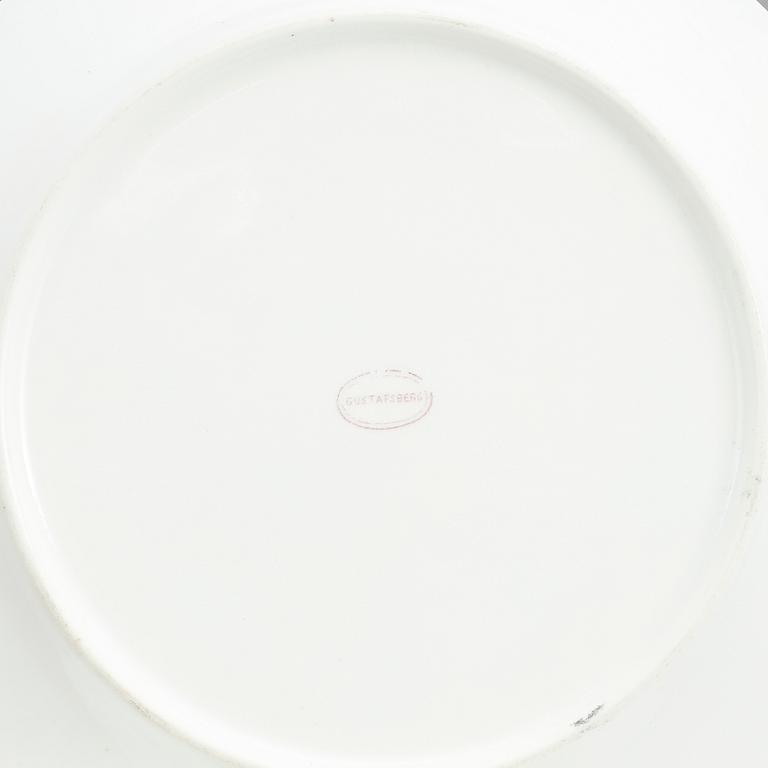 TALLRIKAR, 12 st, porslin, Gustafsberg, 1800-talets slut.