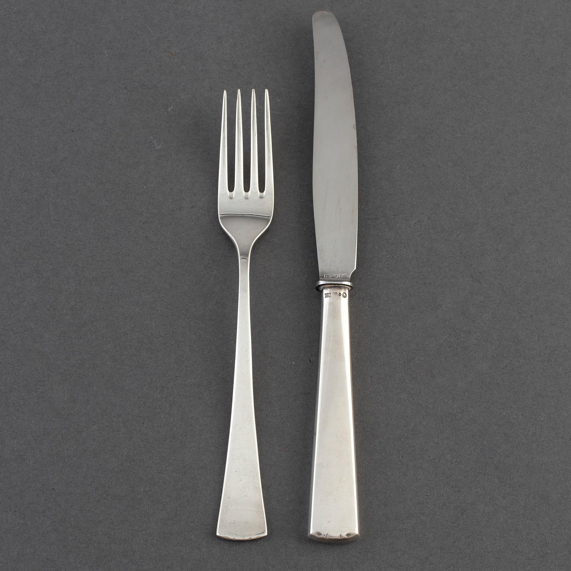 24 psc silver cutlery 'Diplomat',  CG Hallberg, Stockholm 1950s.