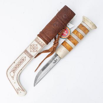 Bengt Olaf Unga, half-horn knife, signed.