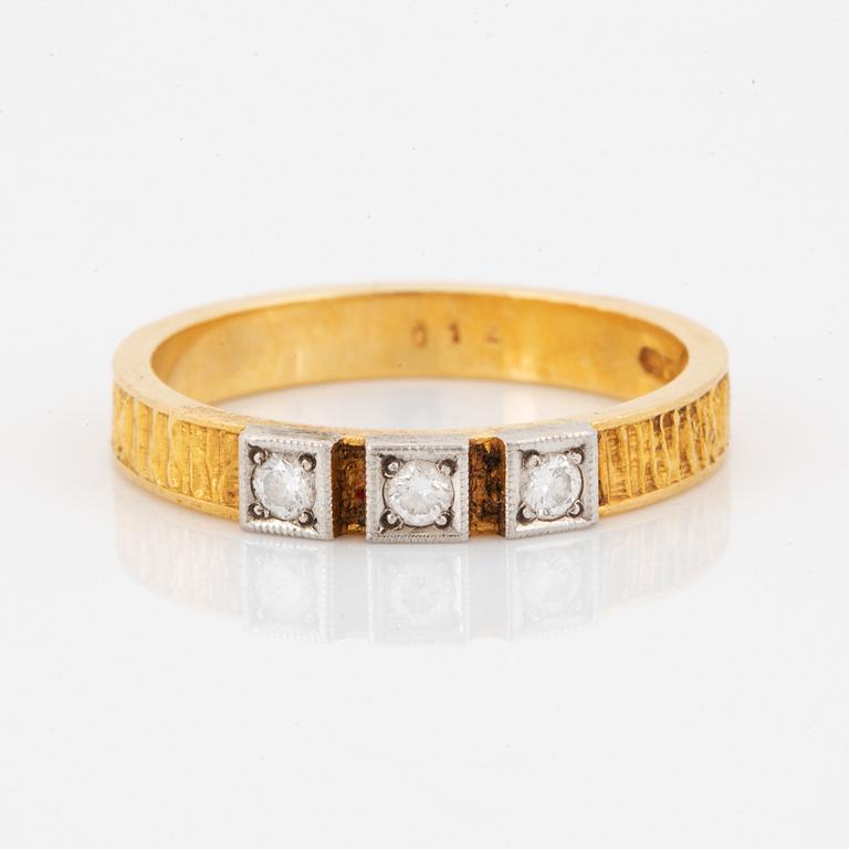 BJÖRN WECKSTRÖM, ring "Timanttikihla" 18K gold with brilliant-cut diamonds. Lapponia.