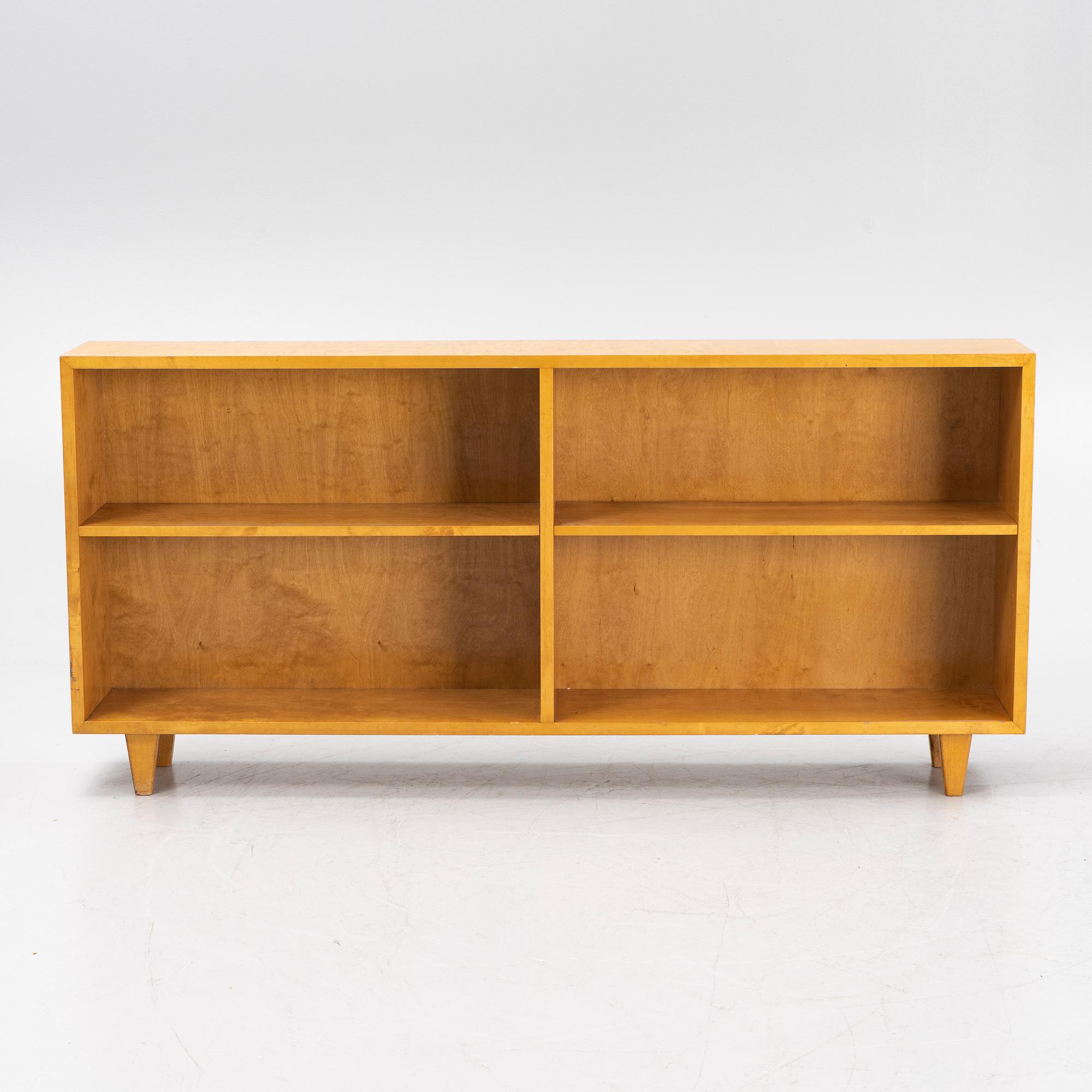 A birch veneered book case. 1940s/50s.