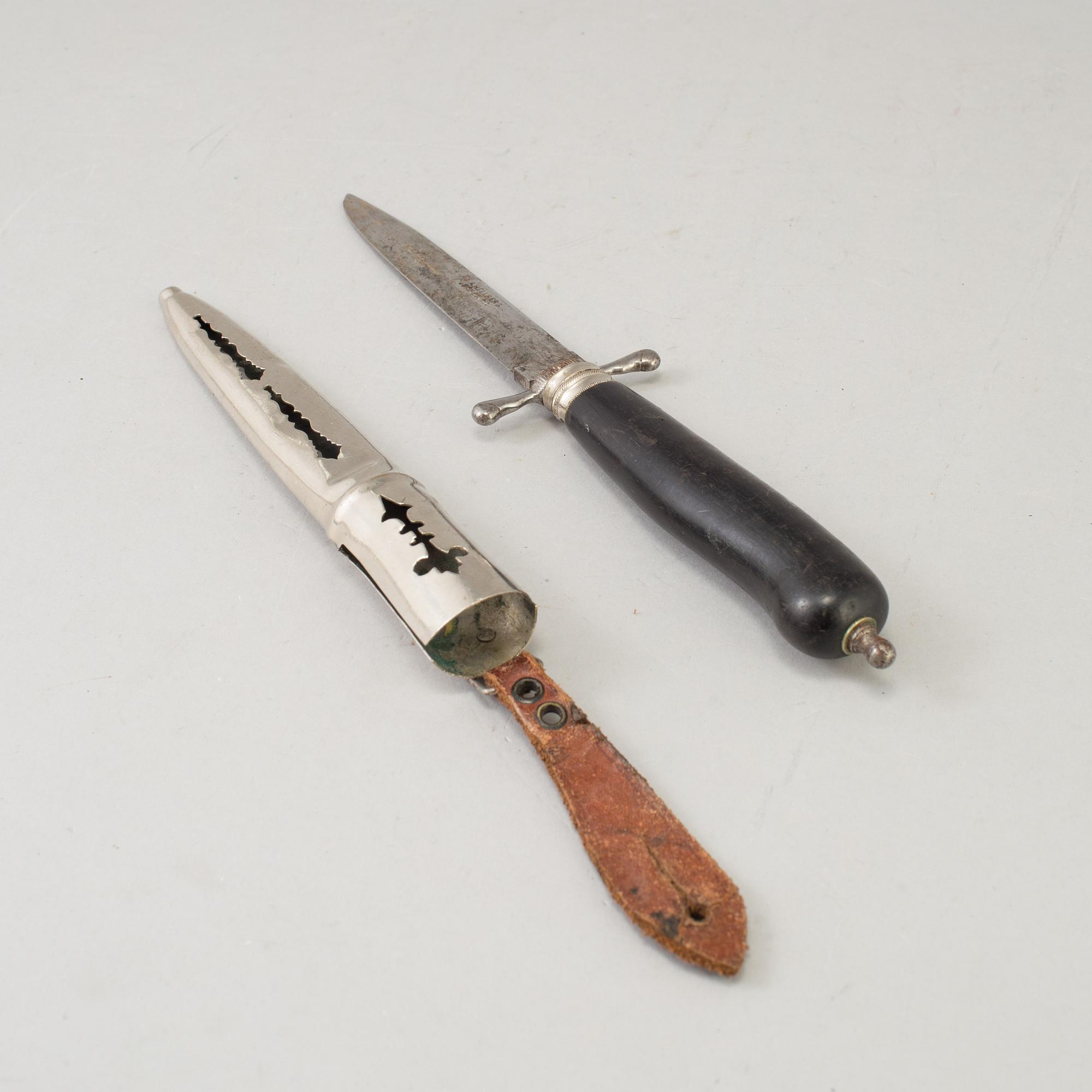 A COLLECTION OF SIX KNIVES, different models. 19th/20th century.