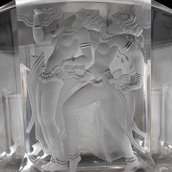 SKÅL, glas, Simon Gate, Orrefors, signerad undertill märkt 1346.iL.A.4.