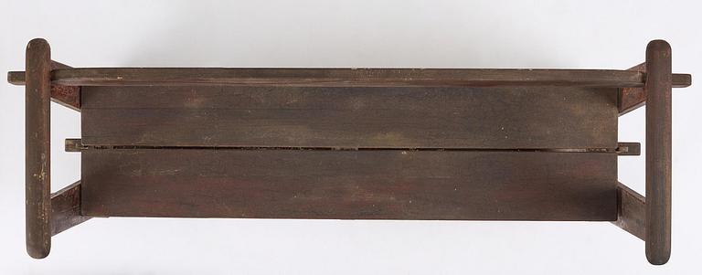 Axel Einar Hjorth, a stained pine "Skoga" sofa, Nordiska Kompaniet, Sweden, 1930s.
