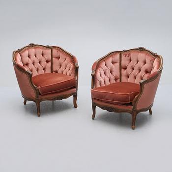 BERGÈRER, ett par, nyrokokostil, 1900-talets andra hälft.