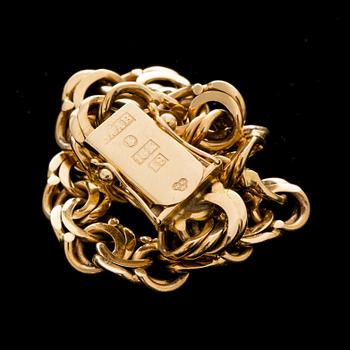 BISMARCKLÄNK, 18 K. Stockholm Ädelsmide AB, Stockholm, 1961. Vikt ca  28,7 g.