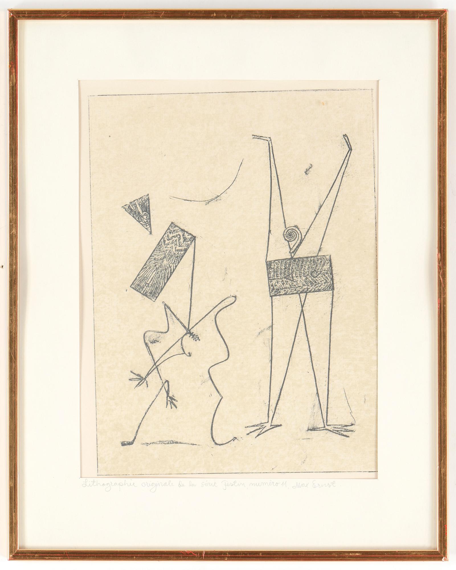 MAX ERNST, etsning, osignerad.