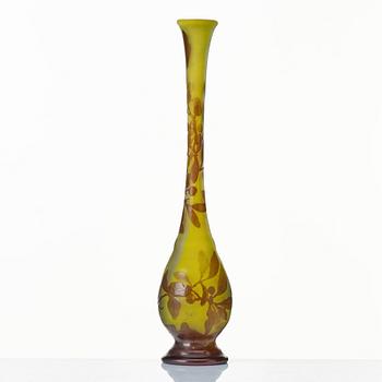 Emile Gallé, an Art Nouveau cameo glass vase, Nancy, France.