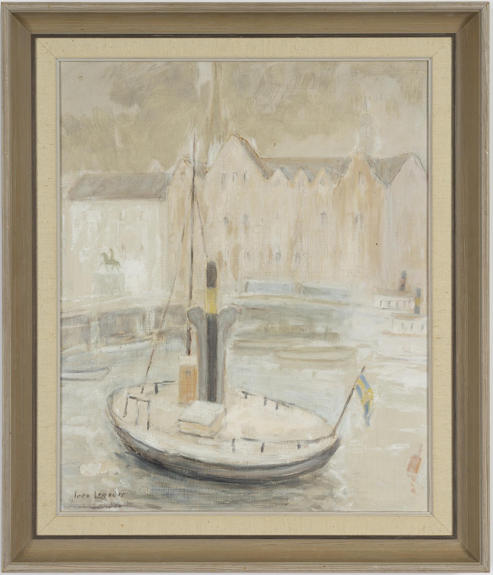 Inez Leander, oil on panel, signed.