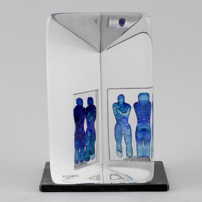 SKULPTUR, glas, Bertil Vallien, Kosta Boda, sent 1900-tal.