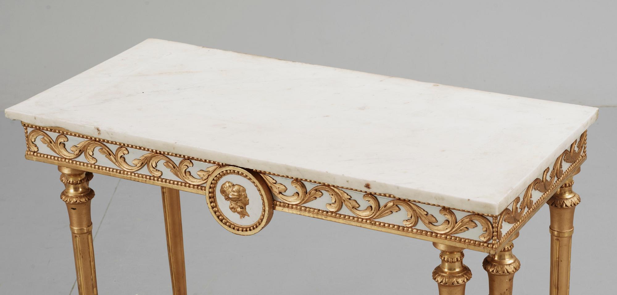 A Gustavian late 18th Century console table.