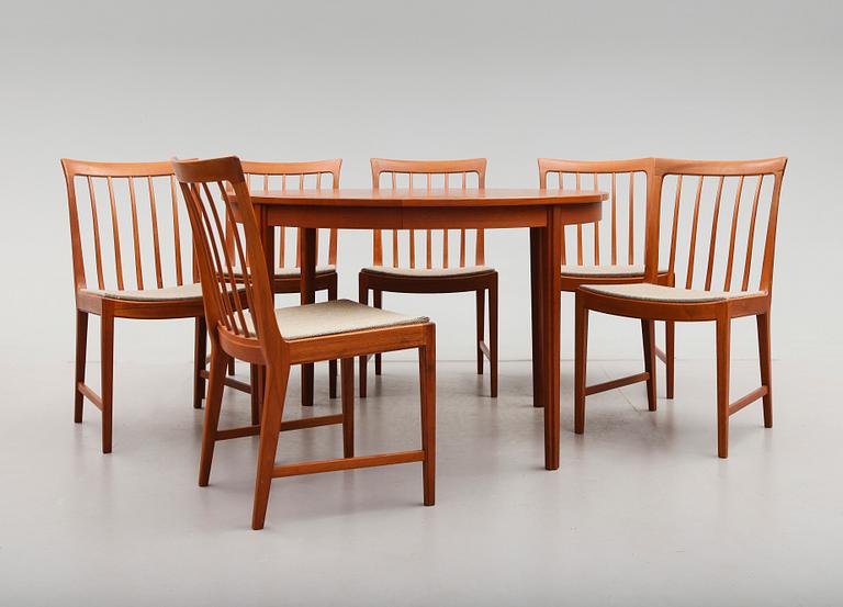 MATGRUPP, 7 delar, Bertil Fridhagen, Bodafors, 1960-tal.